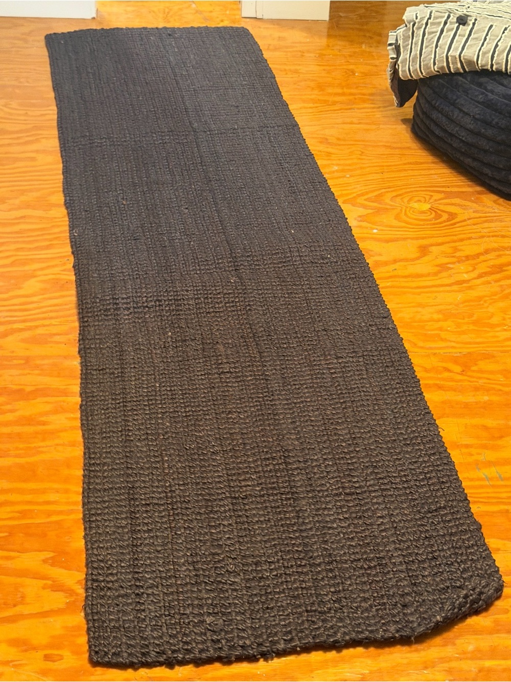 Handwoven Navy Blue/Purple Runner Rug